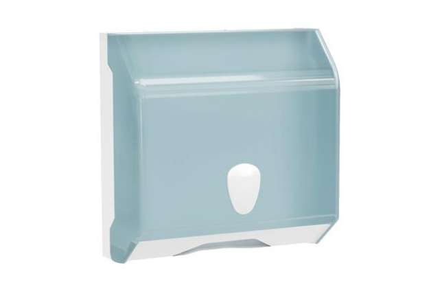 Immagine di Dispenser asciugamani piegati Replast - 290 x 120 x 295 mm - bianco/azzurro - Mar Plast