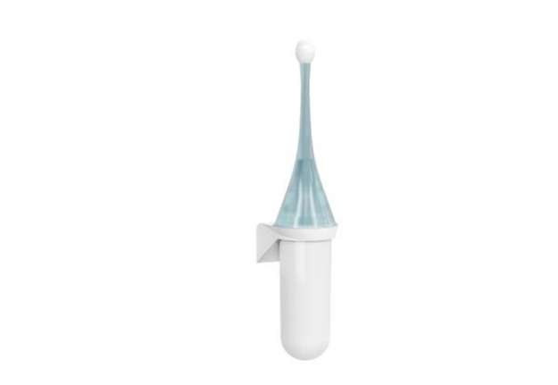 Immagine di Portascopino da parete Replast - 480 x 113 x 92 mm - bianco / azzurro - Mar Plast