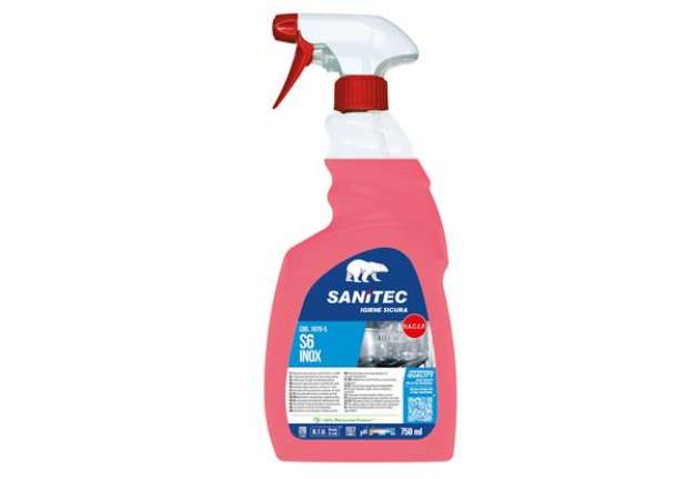 Immagine di Detergente sgrassante S6 Inox - per superfici - 750 ml - Sanitec