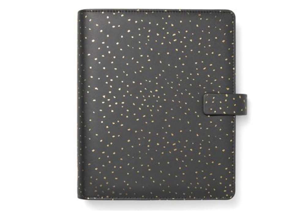 Immagine di Organiser Confetti - f.to A5 - 233 x 217 x 46 mm - con cinturino - nero - Filofax