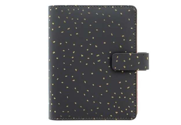 Immagine di Organiser Confetti - f.to Personal - 187 x 153 x 40 mm - con cinturino - nero - Filofax