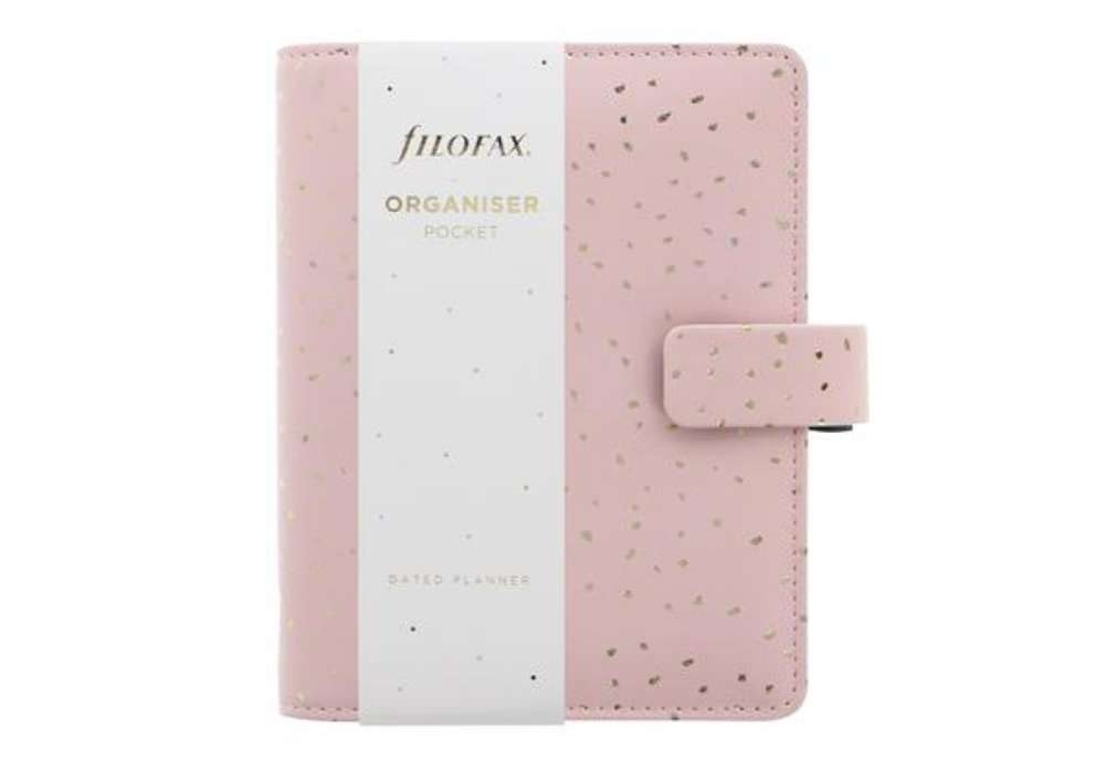 Immagine di Organiser Confetti - f.to Pocket - 146 x 128 x 36 mm - con cinturino - rosa - Filofax