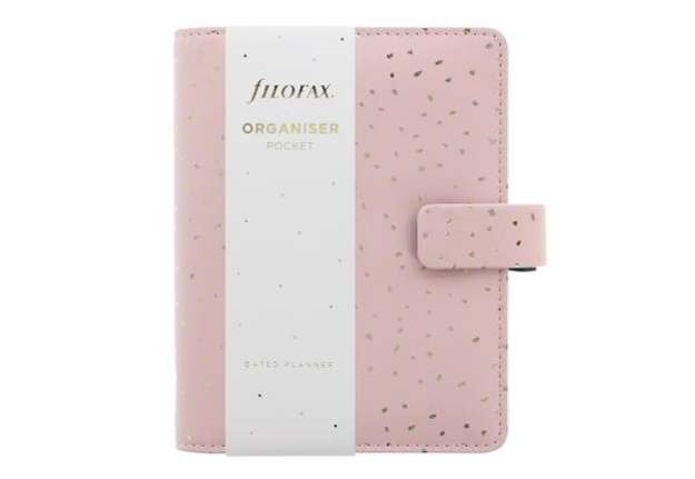 Immagine di Organiser Confetti - f.to Pocket - 146 x 128 x 36 mm - con cinturino - rosa - Filofax