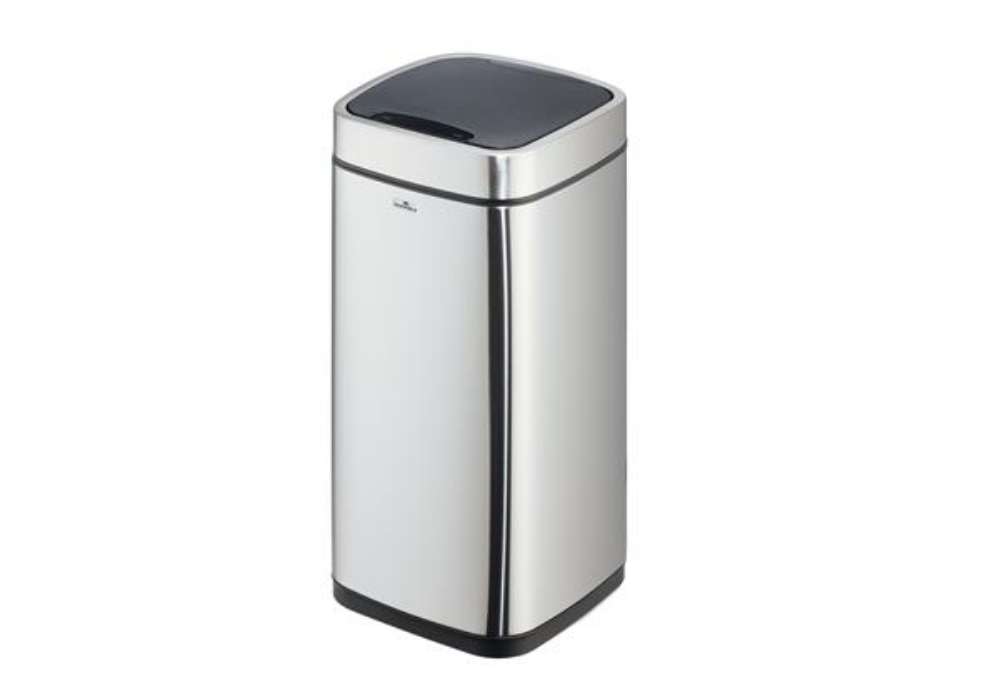 Immagine di Cestino no touch - con sensore - 27 x 27 x 57 cm- 21 lt - argento metallizzato - Durable