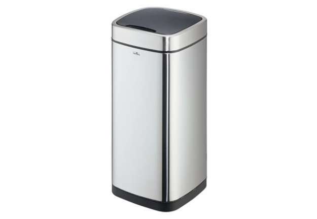 Immagine di Cestino no touch - con sensore - 30,5 x 30,5 x 69 cm - 35 lt - argento metallizzato - Durable
