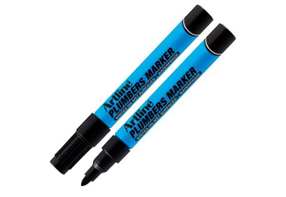 Immagine di Marcatore permanente - per idraulica - punta tonda 1,5 mm - nero - Artline