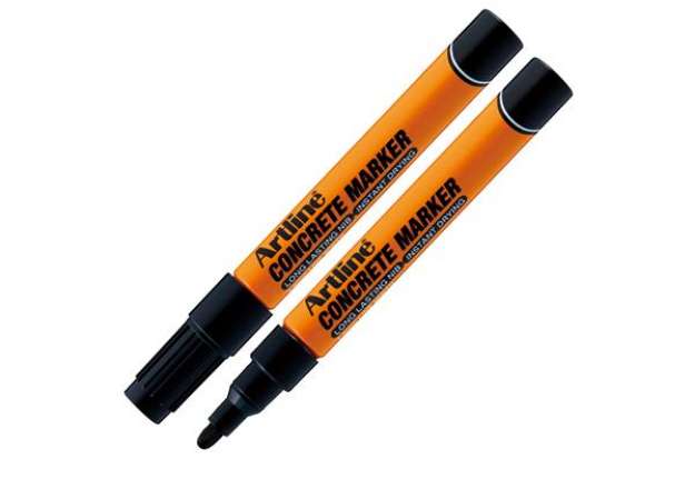 Immagine di Marcatore permanente - per cemento e mattoni - punta tonda 1,5 mm - nero - Artline