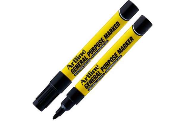 Immagine di Marcatore permanente - multiuso - punta tonda 1,5 mm - nero - Artline