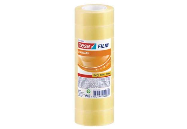Immagine di Nastro adesivo Tesafilm - 33 m x 1,9 cm - Tesa - torre 8 pezzi