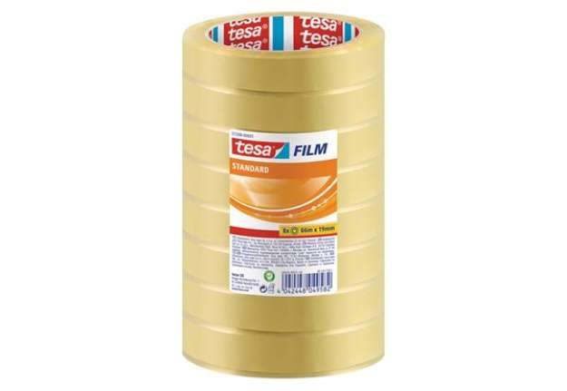Immagine di Nastro adesivo Tesafilm - 66 m x 1,9 cm - Tesa - torre 8 pezzi