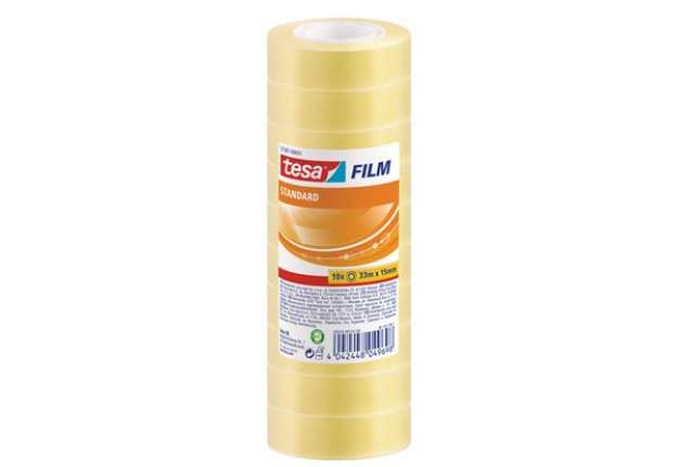 Immagine di Nastro adesivo Tesafilm - 33 m x 1,5 cm - Tesa - torre 10 pezzi