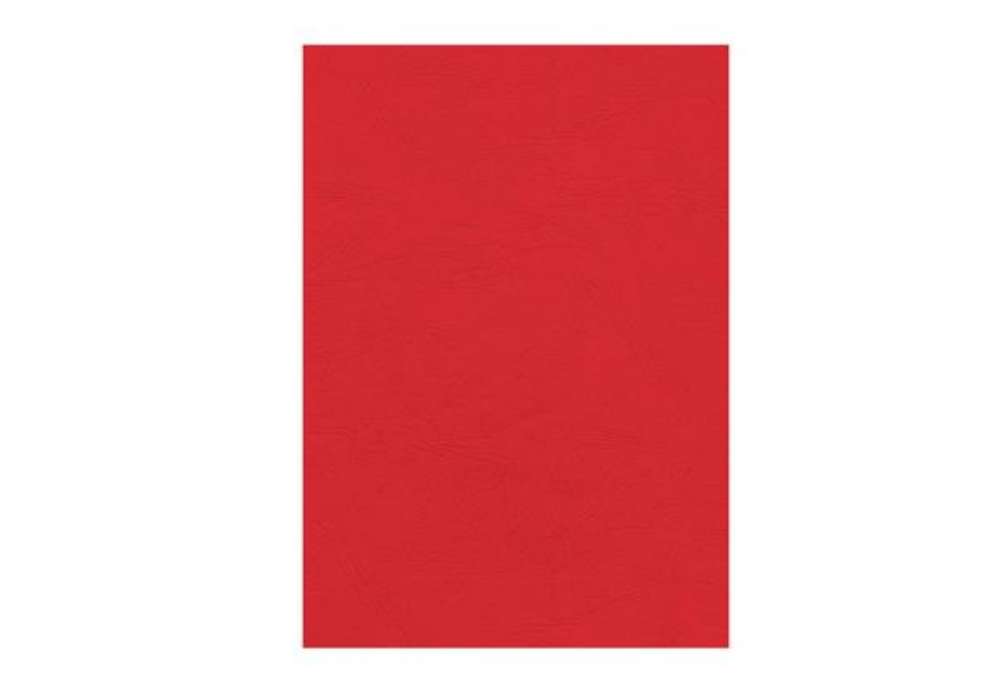 Immagine di Copertine per rilegatura - A4 - cartoncino groffrato semilpelle - 250 gr - rosso - Fellowes - conf.1