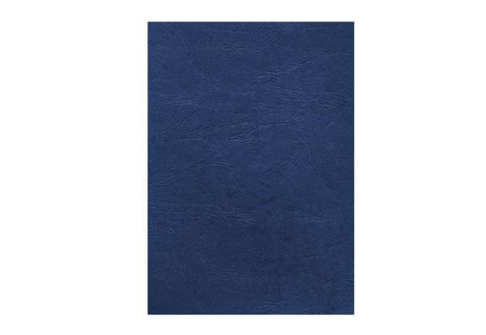Immagine di Copertine per rilegatura - A4 - cartoncino groffrato semilpelle - 250 gr - royal blu - Fellowes - co