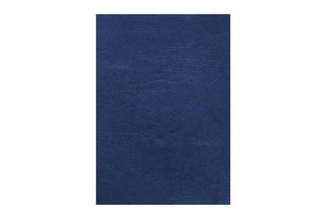 Immagine di Copertine per rilegatura - A4 - cartoncino groffrato semilpelle - 250 gr - royal blu - Fellowes - co