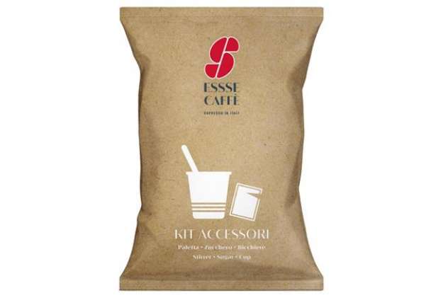 Immagine di Serving kit - 50 bicchierini + 50 bustine zucchero + 50 palettine - Essse caffè