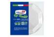 Immagine di Piatto piano riutilizzabile - ottagonale - diametro 22 cm - PS reuse - bianco - Dopla - conf. 25 pez