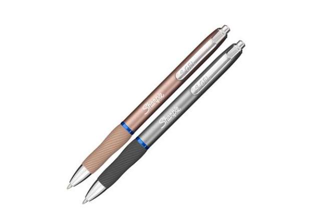 Immagine di Penna gel a scatto - punta 0.7 mm - fusto colori assortiti metal - blu - Sharpie