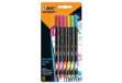 Immagine di Fineliner Intensity - punta 0,8 mm - tratto 0,4 mm - colori assortiti Rainbow - Bic - astuccio 6 pez