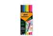 Immagine di Pennarello Intensity Intense - dual tip brush - colori assortiti - Bic - conf. 6 pezzi