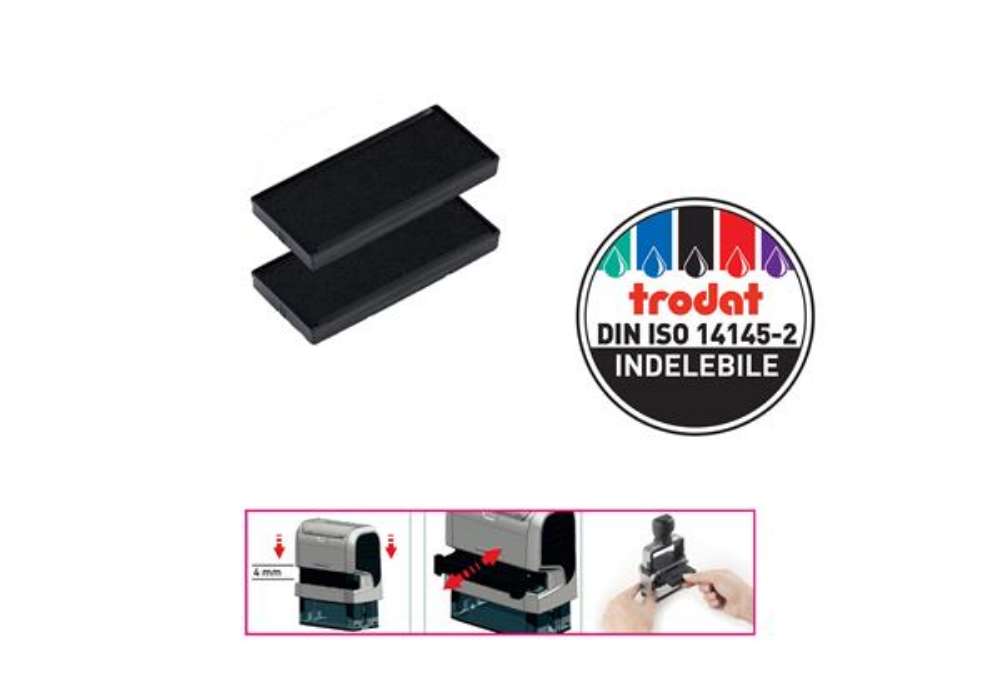 Immagine di Tampone 6/4931 - nero - Trodat - blister 2 pezzi