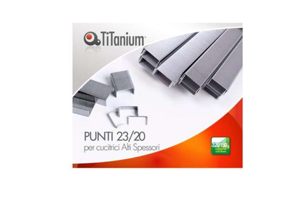 Immagine di Punti metallici 23/20 - TiTanium - conf. 1000 pezzi