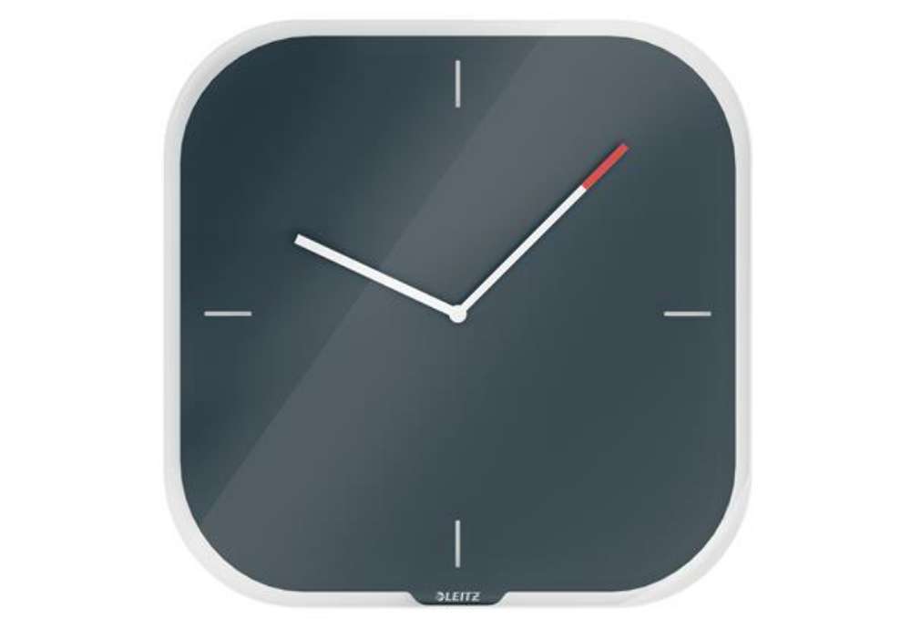 Immagine di Orologio da parete Cosy - silenzioso - vetro - grigio - Leitz