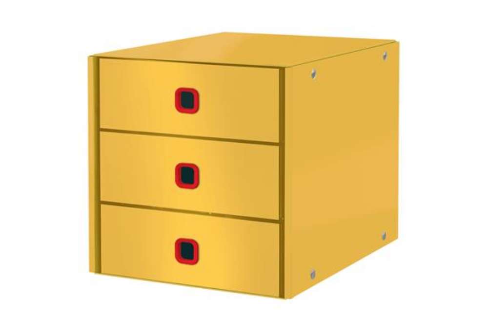 Immagine di Cassettiera Click&Store Cosy - 3 cassetti - giallo - Leitz