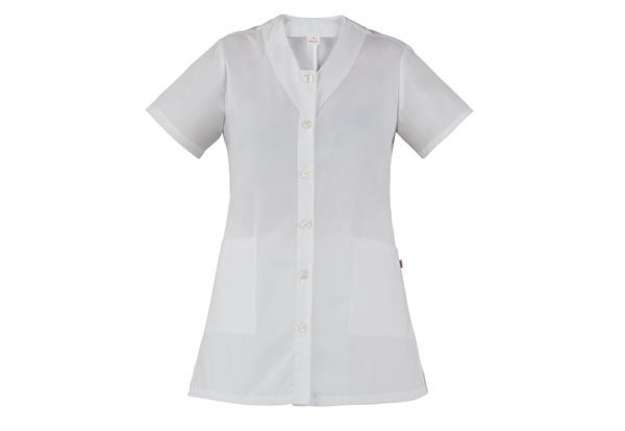 Immagine di Casacca Camelia - da donna - manica corta - taglia S - bianco - Giblor's