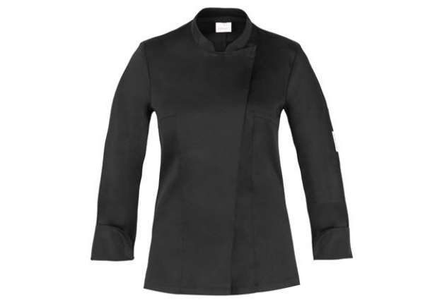Immagine di Giacca cuoco Celine - da donna - manica lunga - taglia M - nero - Giblor's