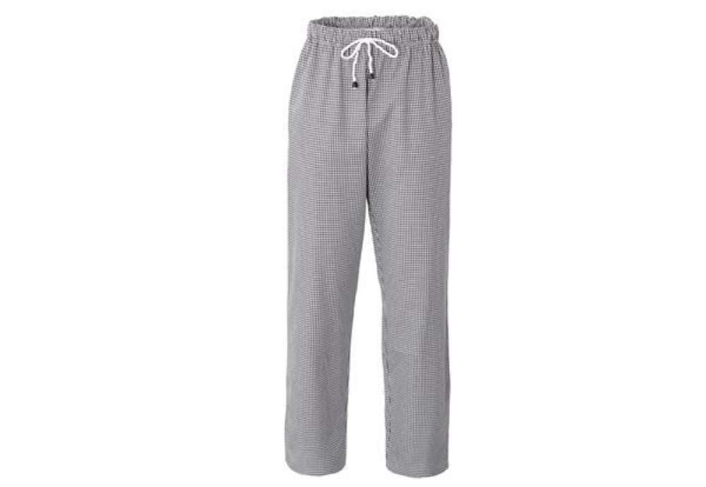 Immagine di Pantalone cuoco Plutone - unisex - taglia L - bianco/quadretti neri - Giblor's