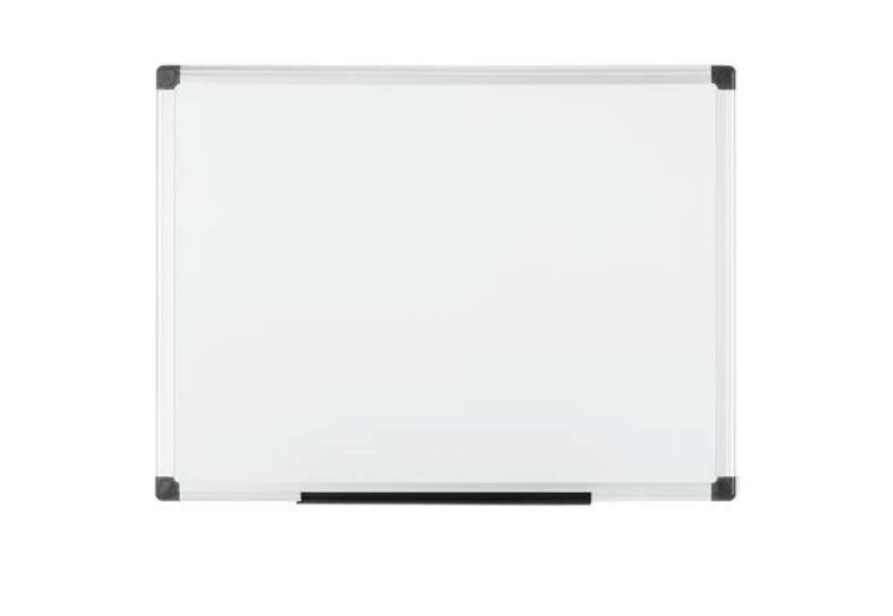 Immagine di Lavagna magnetica - 100 x 150 cm - superficie in acciao laccato - cornice in alluminio - bianco - St
