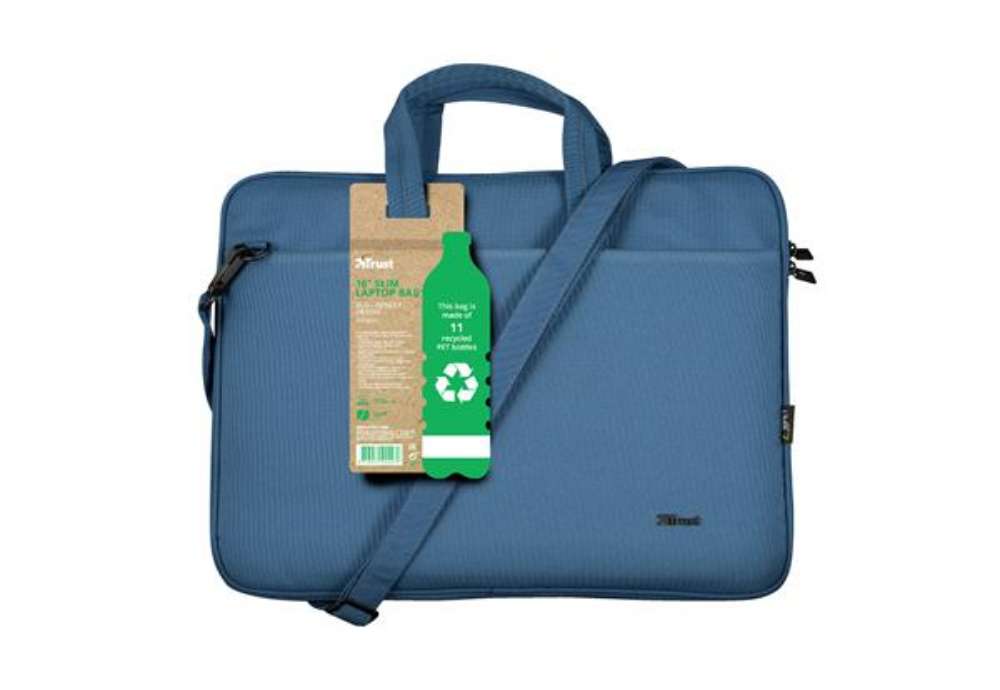 Immagine di Borsa per notebook - Bologna - ecocompatibile - da 16" - blu - Trust