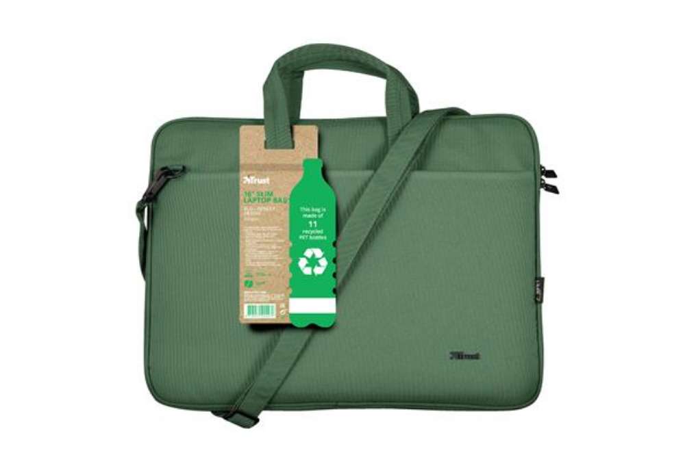 Immagine di Borsa per notebook - Bologna - ecocompatibile - da 16" - verde salvia - Trust