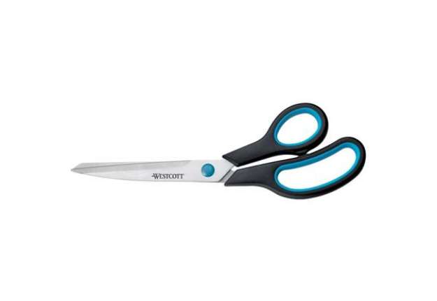 Immagine di Forbici Westcott Soft Grip Easy Grip asimmetriche blu/nero 24,7 cm E-30293 00