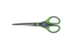 Immagine di Forbici in blister Q-Connect Softgrip lame simmetriche grigio/verde 17,5 cm KF00753