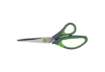 Immagine di Forbici in blister Q-Connect Softgrip lame asimmetriche grigio/verde 20 cm KF00754