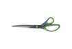 Immagine di Forbici in blister Q-Connect Softgrip lame asimmetriche grigio/verde 24,9 cm KF00755