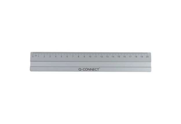 Immagine di Righello Q-Connect alluminio argento 20 cm KF03677