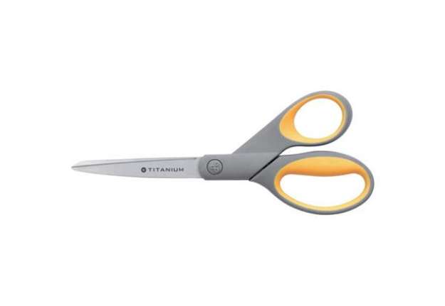 Immagine di Forbici Westcott Softgrip Titanium Super asimmetriche giallo/grigio lama 21 cm E-30481 00