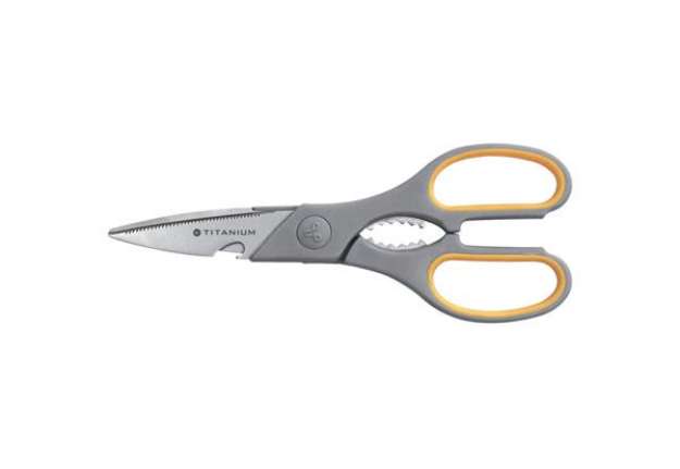 Immagine di Forbici Westcott Softgrip Titanium Super Multi simmetriche giallo/grigio lama 21 cm - E-30486 00