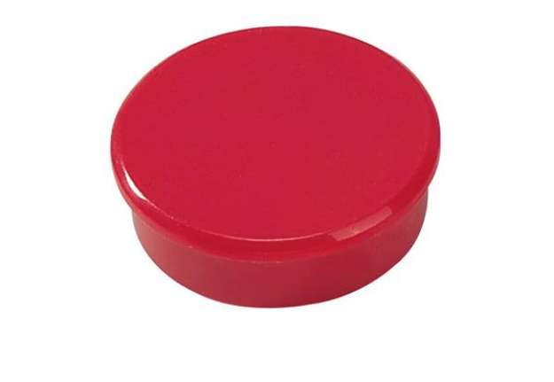 Immagine di Magneti Dahle rotondi Ø 38 mm rosso altezza 13,5 mm - forza 25 N - conf. 10 pezzi - R955383