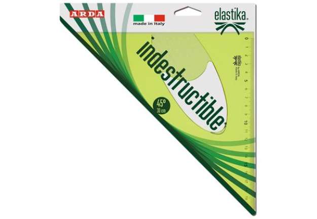 Immagine di Squadra ARDA Linea Elastika plastica flessibile verde trasparente 45° cm 30 EL4530