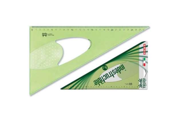 Immagine di Squadra ARDA Linea Elastika plastica flessibile verde trasparente 60° cm 30 EL6030
