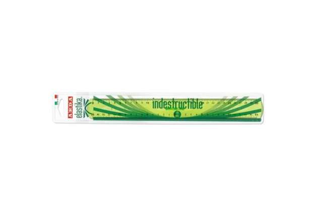 Immagine di Triplo decimetro ARDA Linea Elastika plastica flessibile verde trasparente 30 cm - EL30P