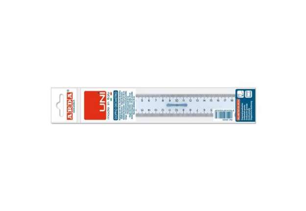 Immagine di Doppio decimetro ARDA Linea Uni plastica fumé ottico trasparente 20 cm 283SS