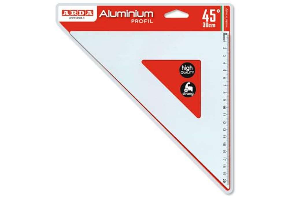 Immagine di Squadra in alluminio Arda Profil 45° 30 cm - 18032