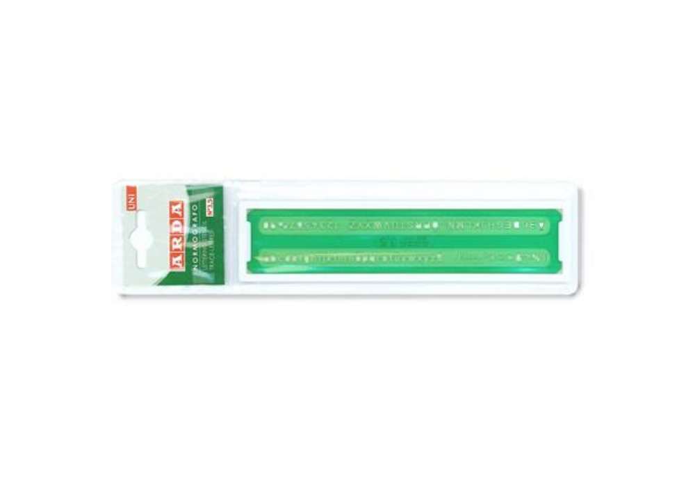 Immagine di Normografo ARDA Norme Uni K-resin caratteri 3,5mm 30035