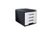Immagine di Cassettiera 4 cassetti ARDA Mydesk polistirolo e materiale infrangibile grigio/bianco - 18P4PB
