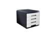 Immagine di Cassettiera 4 cassetti ARDA Mydesk polistirolo e materiale infrangibile grigio/bianco - 18P4PB