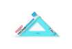 Immagine di Squadra ARDA Linea Tecnoschool polistirolo termoresistente azzurro trasparente 45° cm 35 - 40135SS
